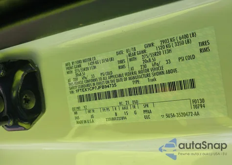 2018 Ford F-150 Xl from USA, damaged, VIN 1FTEX1CP7JFB94735